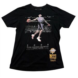 Mitchell & Ness Black Crewneck Tee